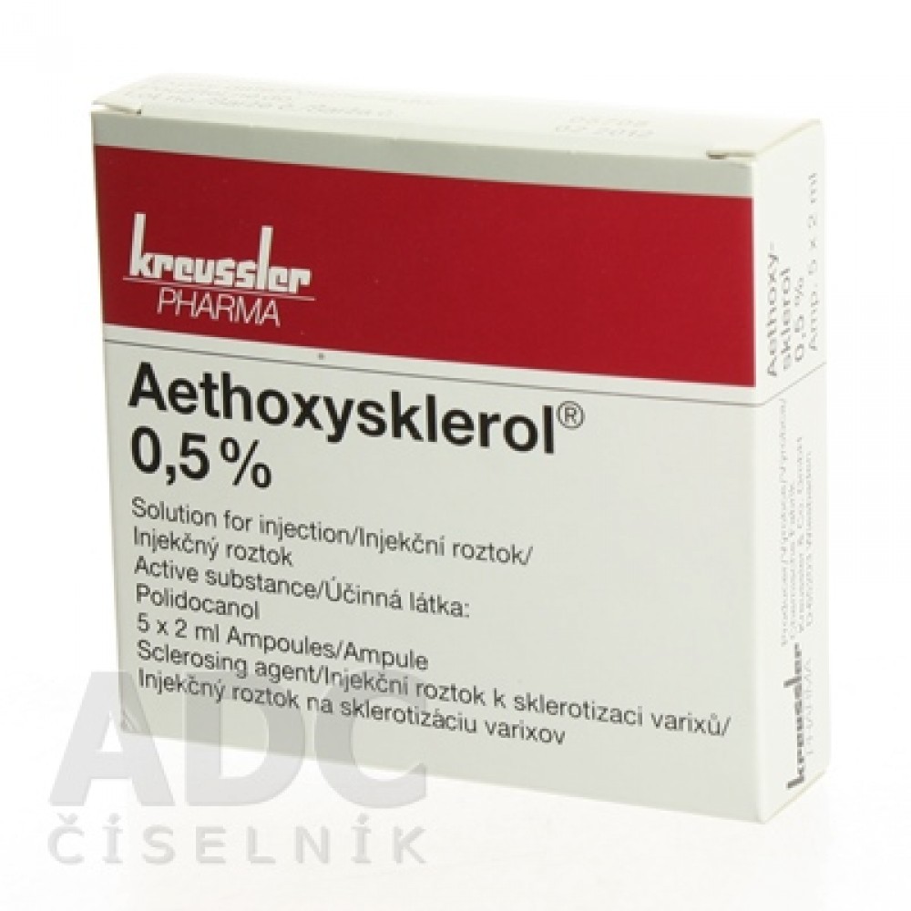 Этоксисклерол (Aethoxysklerol) 0.5% 2 мл, 5 ампул