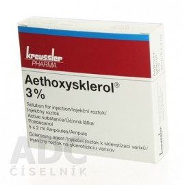 Этоксисклерол (Aethoxysklerol) 3% 2 мл, 5 ампул