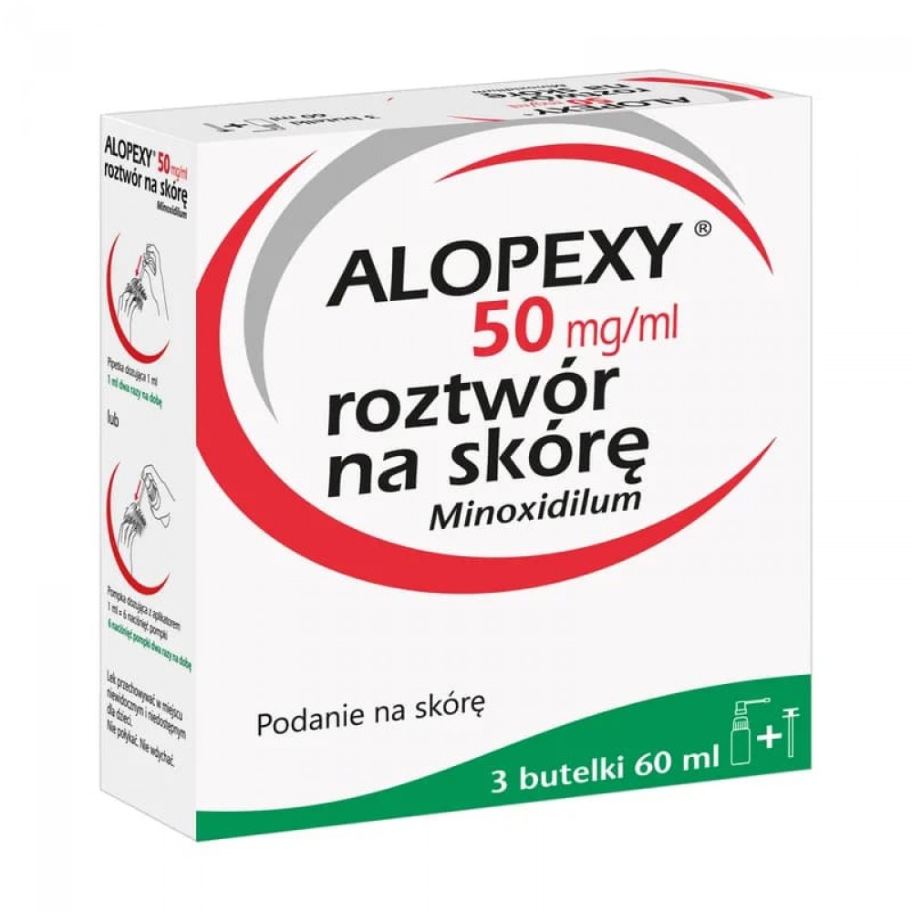 Алопекси (Alopexy) раствор на кожу 5%, 60 мл, 3 шт