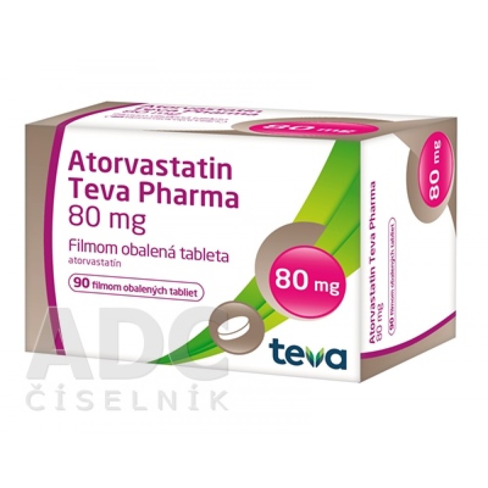 Аторвастатин (Atorvastatin) Тева 80 мг, 90 таблеток