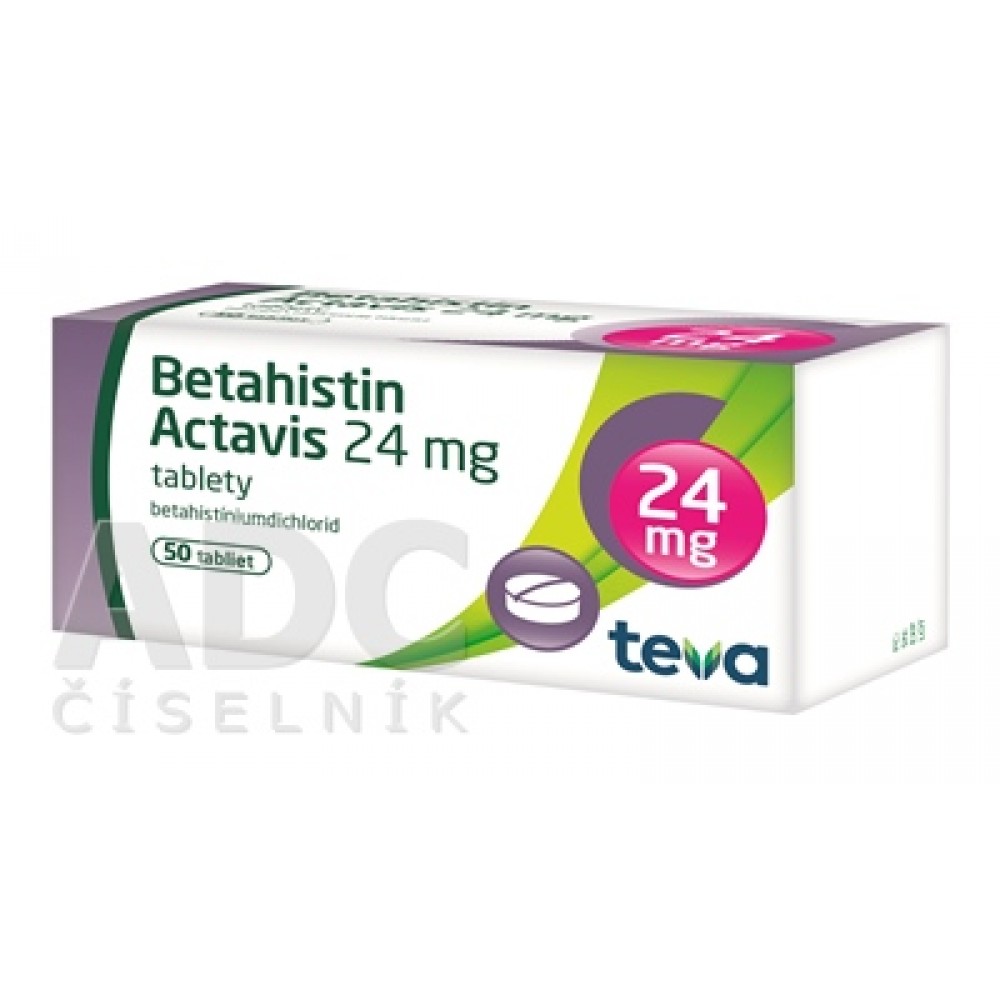 Бетагистин (Betahistin) Actavis 24 мг, 50 таблеток