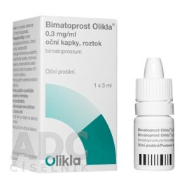 Биматопрост (Bimatoprost) Olikla капли 0.3 мг/мл 3 мл, 1 фл.