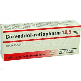 Карведилол (Carvedilol) Ratiopharm 12.5 мг, 30 таблеток