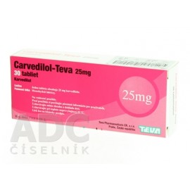 Карведилол (Carvedilol) Тева 25 мг, 30 таблеток