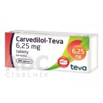 Карведилол (Carvedilol) Тева 6.25 мг, 30 таблеток