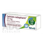 Цетиризин (Cetirizin) ratiopharm 10 мг, 50 таблеток