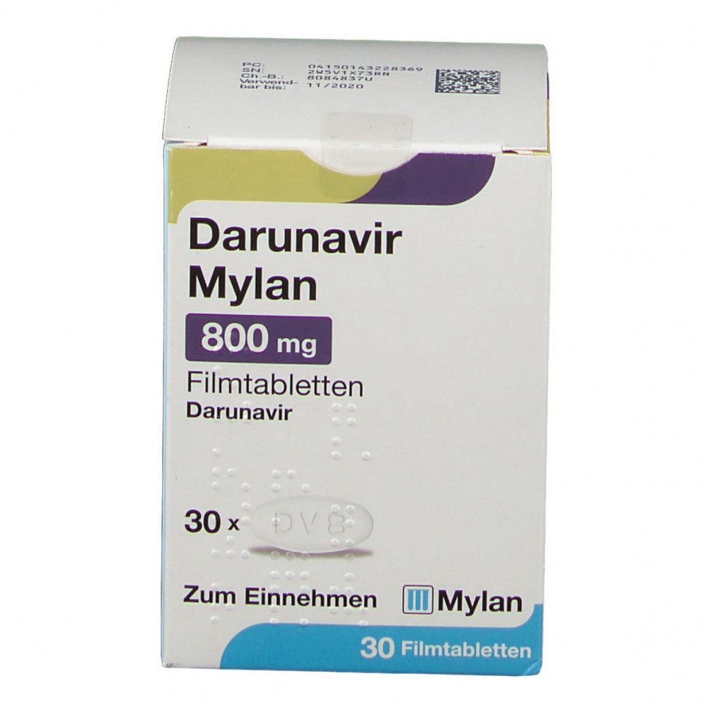 Дарунавир (Darunavir) Mylan 800 мг, 30 таблеток