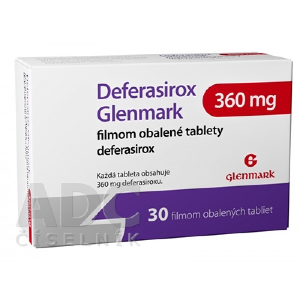 Деферазирокс (Deferasirox) Glenmark 360 мг, 30 таблеток