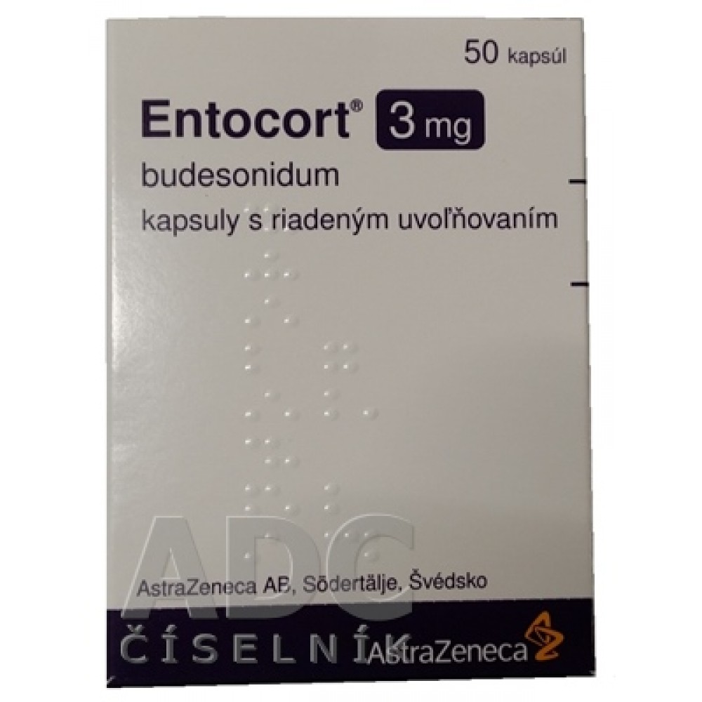 Энтокорт (Entocort) 3 мг, 50 капсул