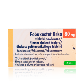 Фебуксостат (Febuxostat) Krka 80 мг, 28 таблеток