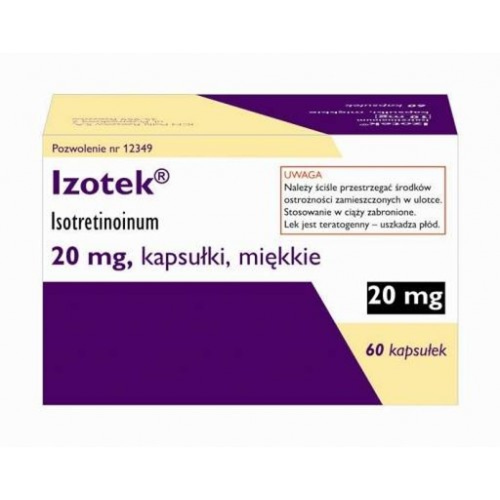 Изотек (Izotek) 20 мг, 60 капсул