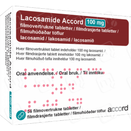 Лакосамид (Lacosamide) Accord 100 мг, 56 таблеток