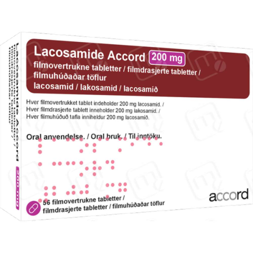 Лакосамид (Lacosamide) Accord 200 мг, 56 таблеток