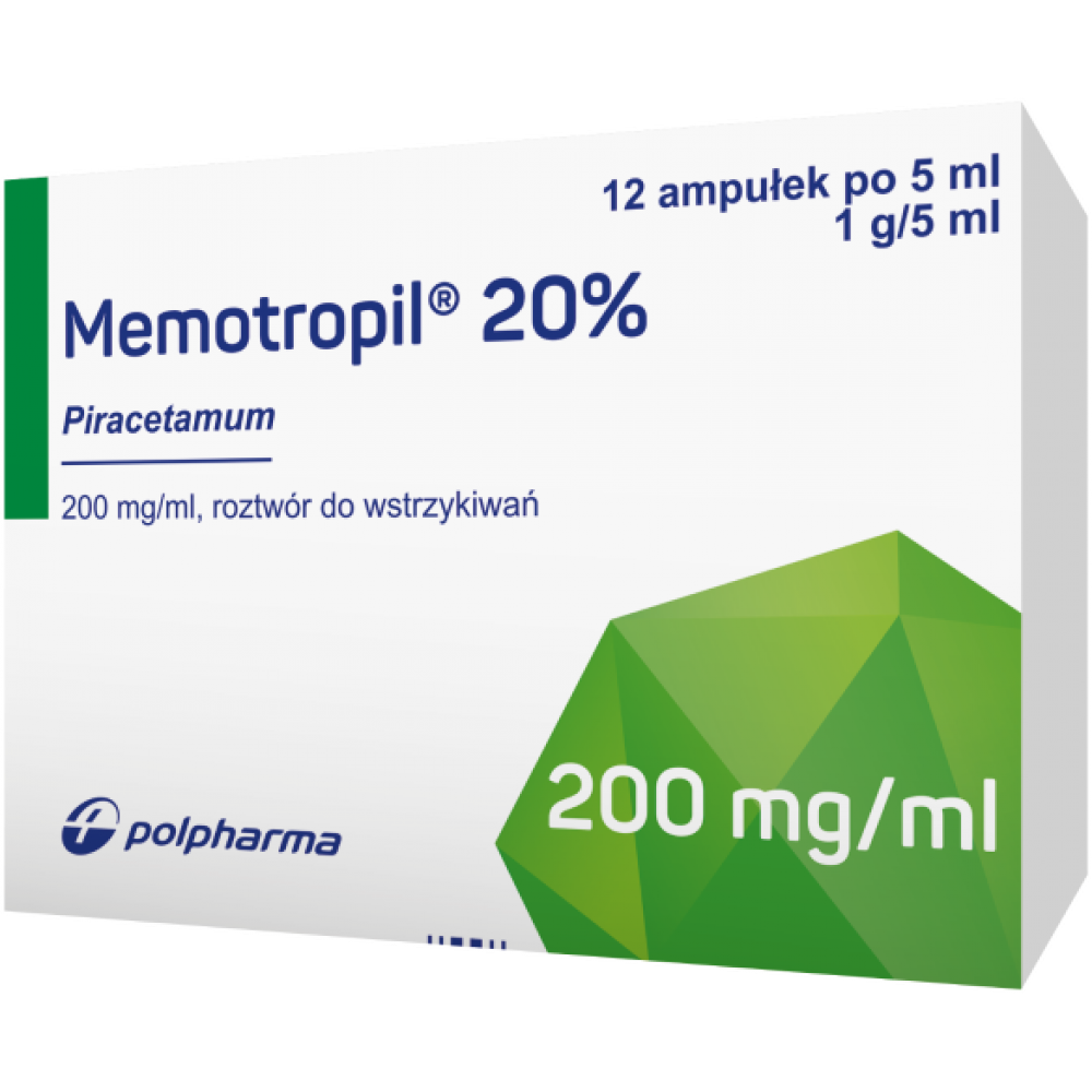 Мемотропил (Memotropil) 20% 1 г/5 мл, 12 ампул