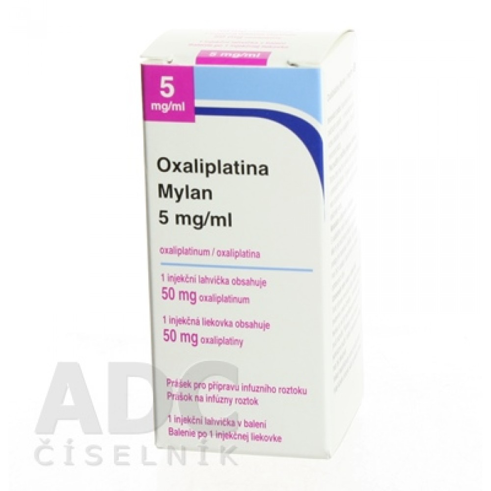 Оксалиплатин (Oxaliplatina) Mylan 50 мг+10 мл 5 мг/мл, 1 флакон