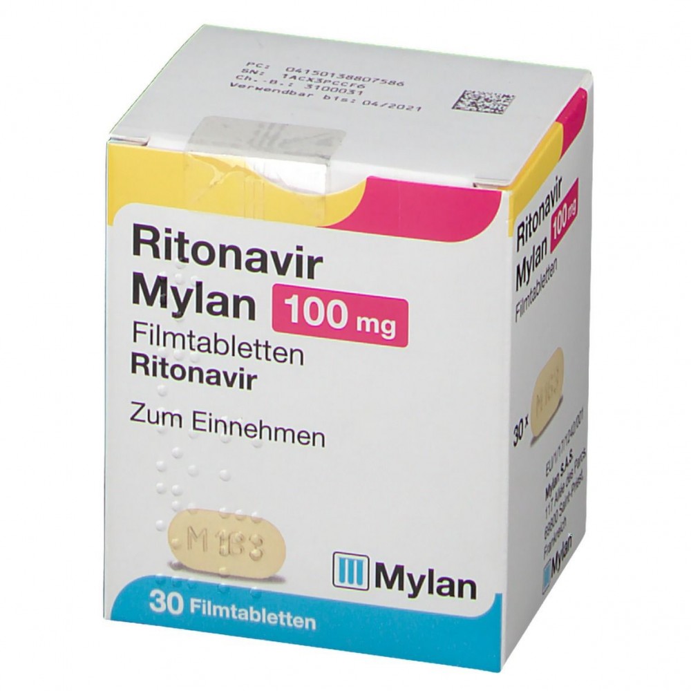 Ритонавир (Ritonavir) Mylan 100 мг, 30 таблеток