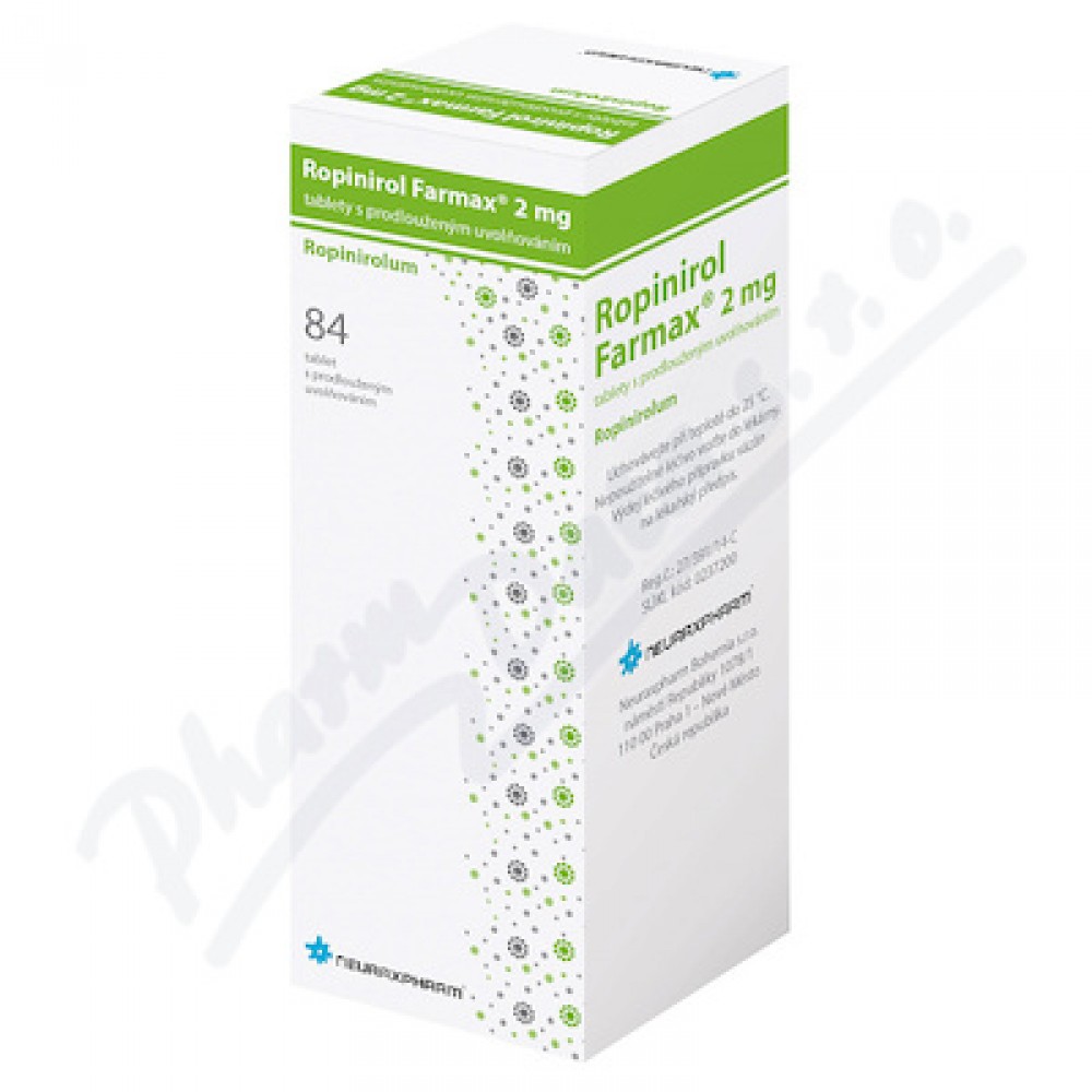 Ропинирол (Ropinirol) Farmax 2 мг, 84 таблеток