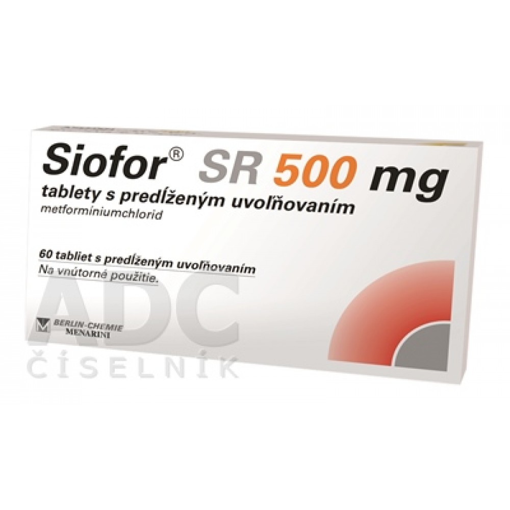 Сиофор (Siofor) SR 500 мг, 60 таблеток