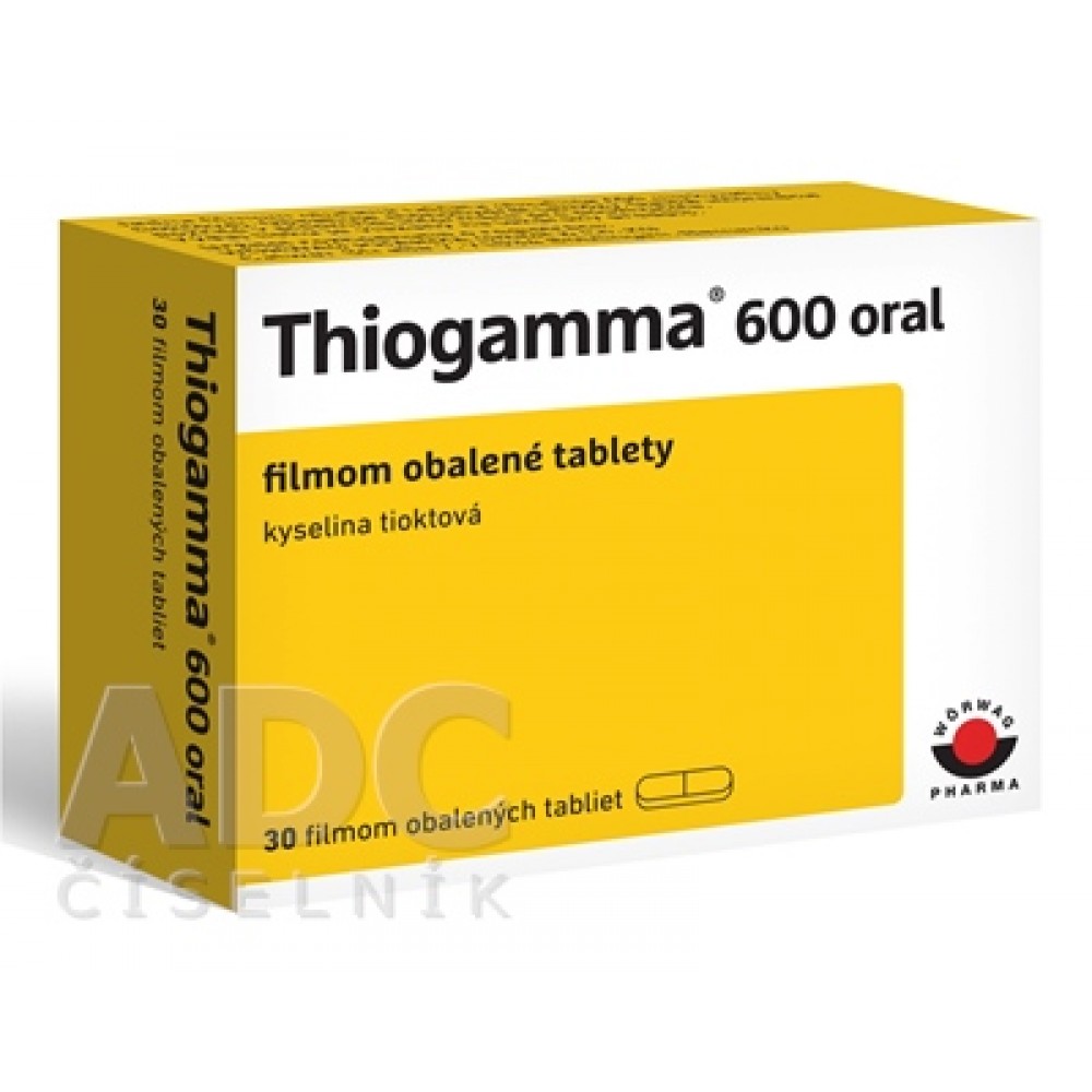 Тиогамма (Thiogamma) 600 мг, 30 таблеток