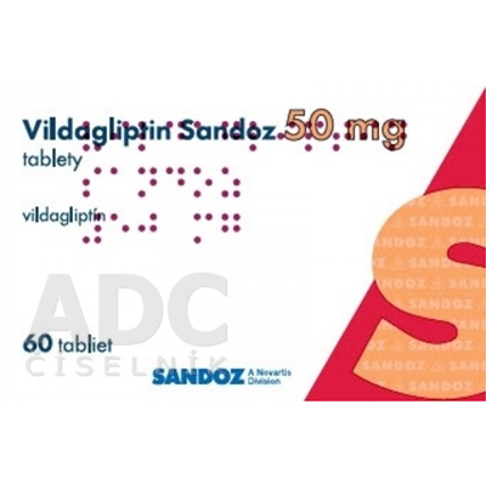 Вилдаглиптин (Vildagliptin) Sandoz 50 мг, 60 таблеток